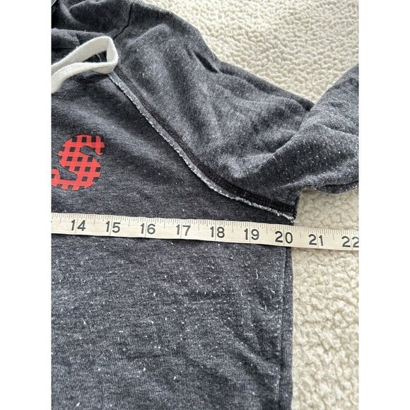 Grayson Threads Vintage Feel Lightweight Heather Gray Hoodie Top Size M - Picture 6 of 7